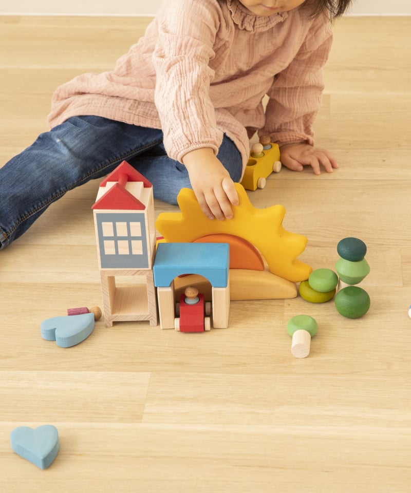 ベーシックタウンセット【ルブロナ】 | 木のおもちゃ 虹と木