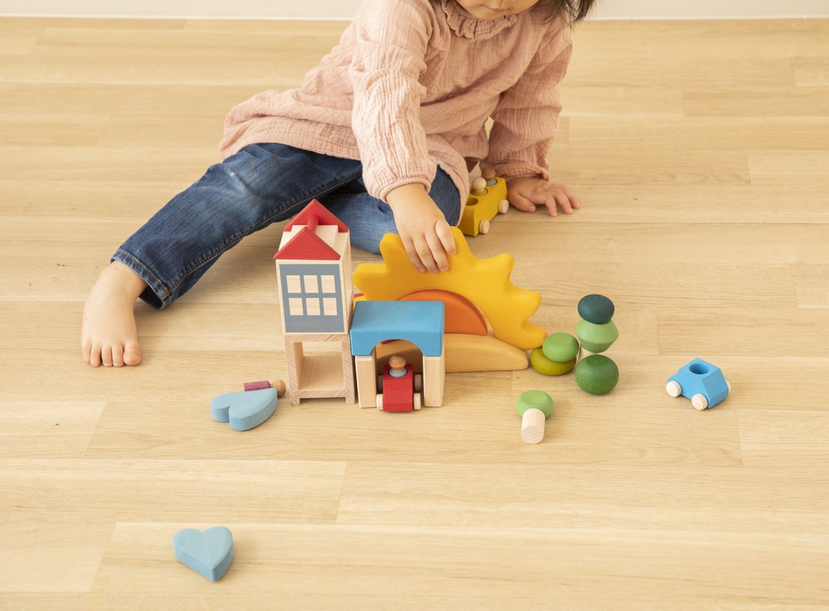 ルブロナ　タウンセット　国内未入荷品 ベーシックタウンセット【ルブロナ】 | 木のおもちゃ 虹と木