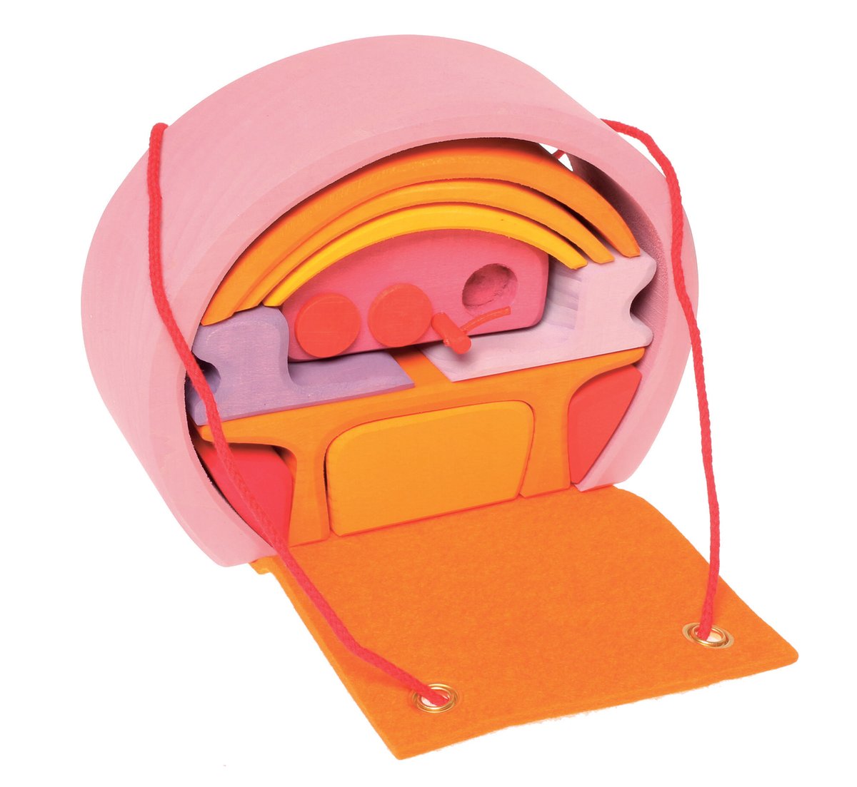 スマートハウス（pink・blue） 【グリムス】 | 木のおもちゃ 虹と木