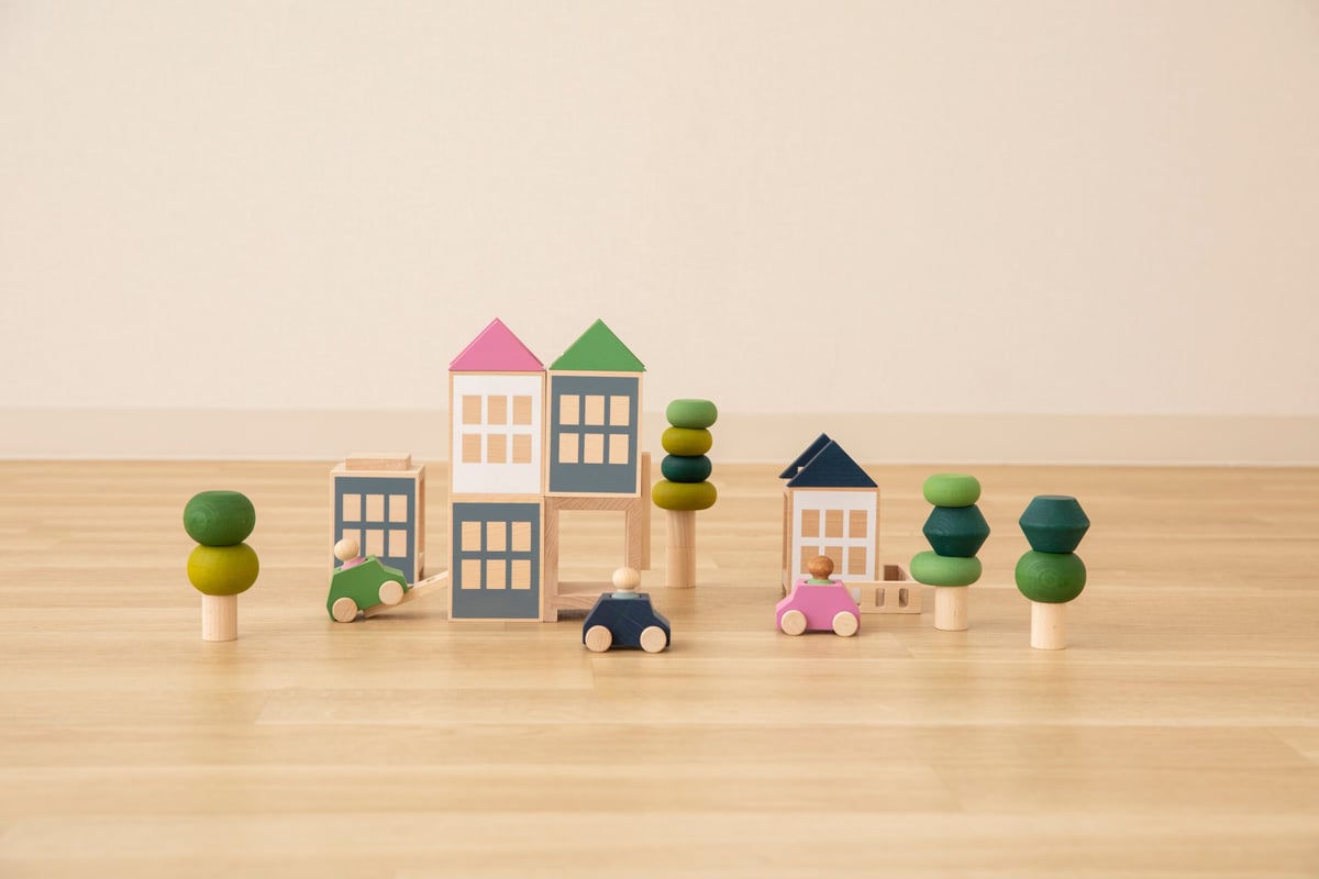 ベーシックタウンセット【ルブロナ】 | 木のおもちゃ 虹と木