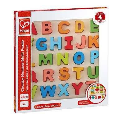 Hape 木製アルファベット大文字、小文字と数字パズル Hape 木製アルファベット大文字、小文字と数字パズル 木製パズル