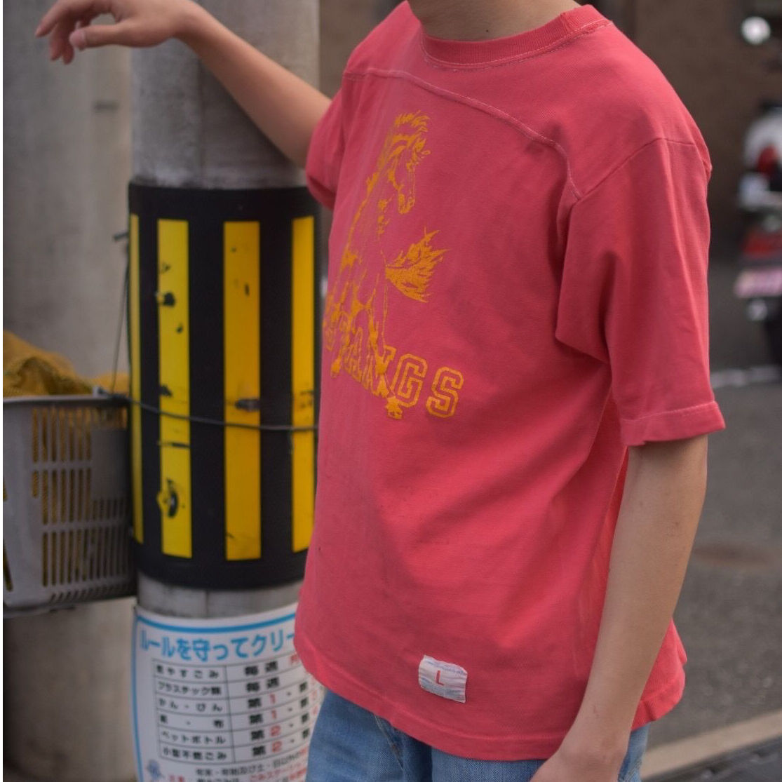 70s チャンピオン　フットボール　Tシャツ　バータグ　M 7.80s Champion フットボールt バータグ | Capricious_ucs