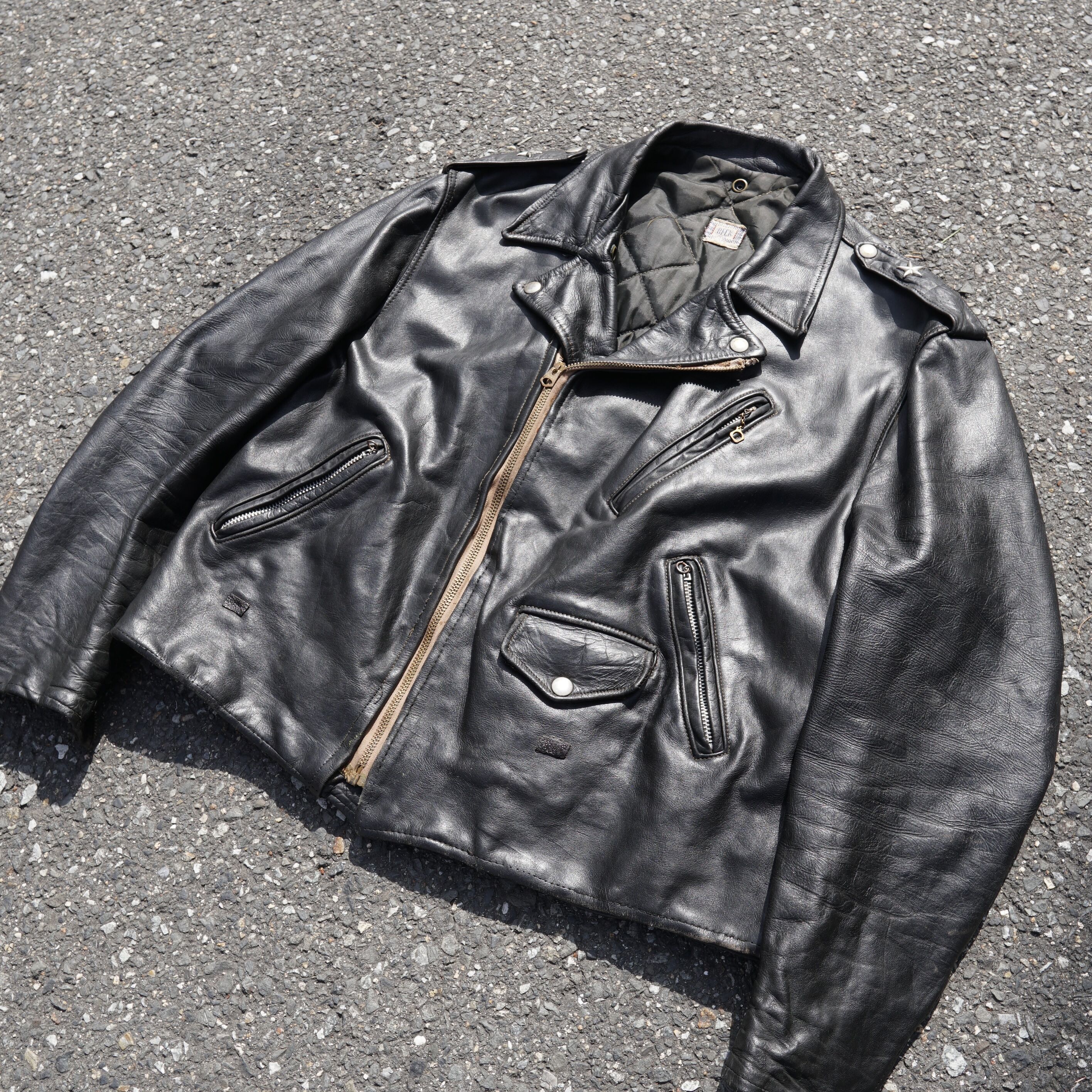 60s BECK シングルレザージャケット型 ジャケット ラバー vintage 60s BECK 999 ONE STAR レザージャケット | Capricious_ucs