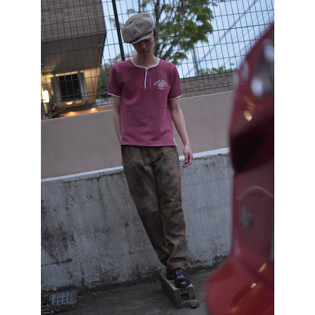 60sヴィンテージ 赤色 Champion PENN FROSH ハーフジップM d537fff18ae104fee1e63103e80ee6