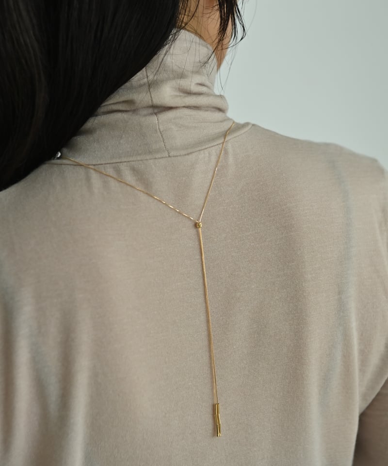 11/7-11/14予約販売＞K18YG Yチェーンバンブービーズネックレス（1/中