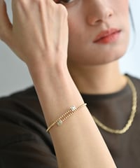 K18YG デュアルダイヤモンドバングル