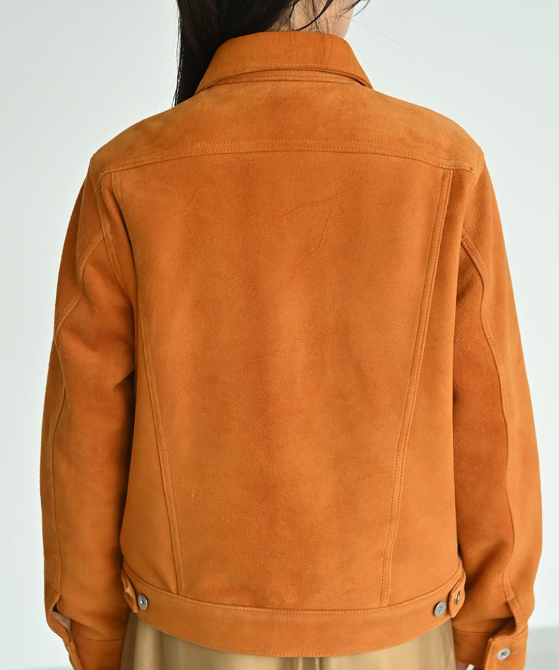 48 エンメティ トリスタン スエード レザー シャツジャケット ブラウン 48 エンメティ トリスタン スエード レザー シャツジャケット