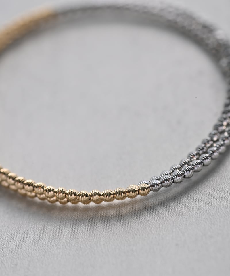 11/21-11/28予約販売＞K18YG/PT850 クリスタルカットバイカラー