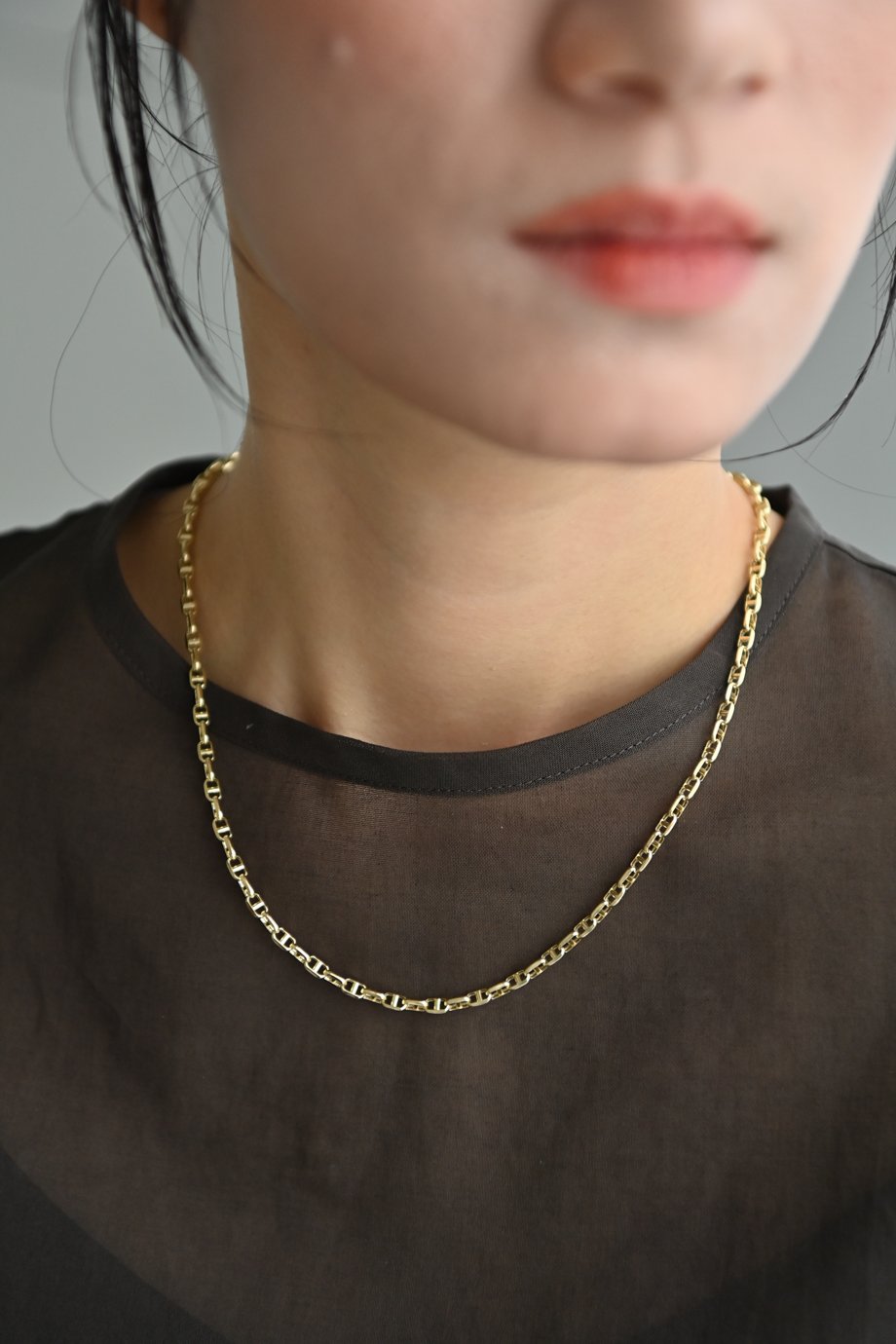 k18YGジガネネックレス K18YG アンカーチェーンネックレス45㎝ | STYLE04