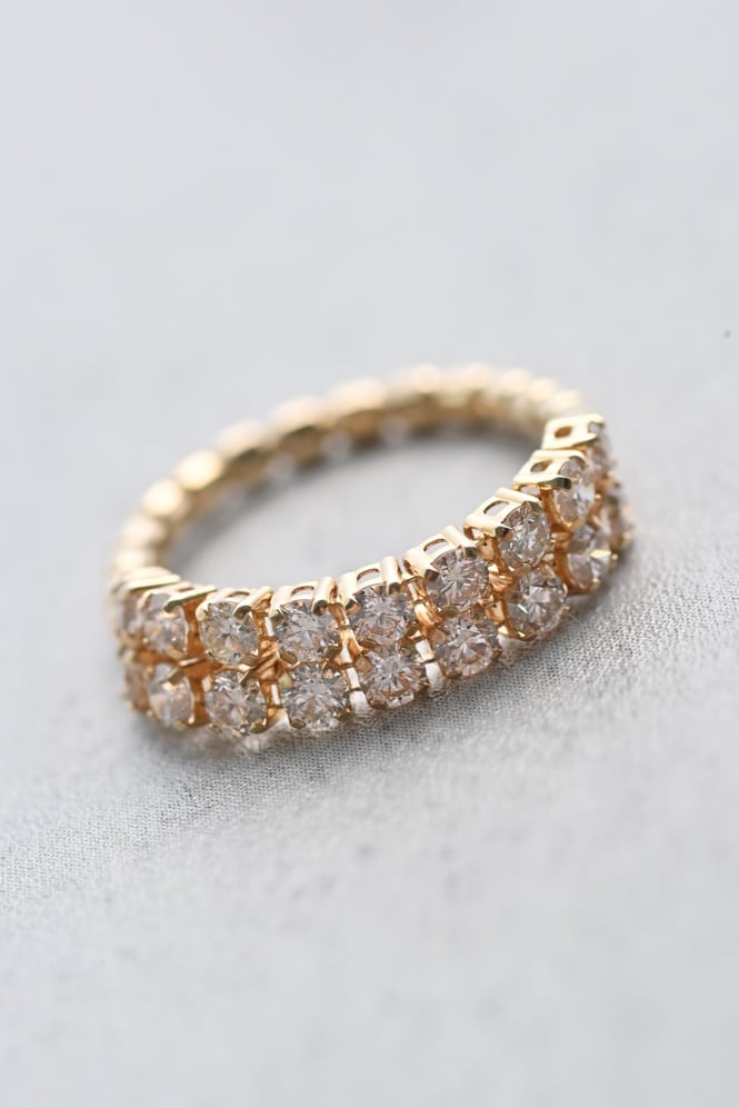 【ののの様】Dialuce 18KYG ダイヤモンドストレッチリング 18KYG ダイヤラインストレッチリング 究極のプレシャスジュエリー - QVC.jp