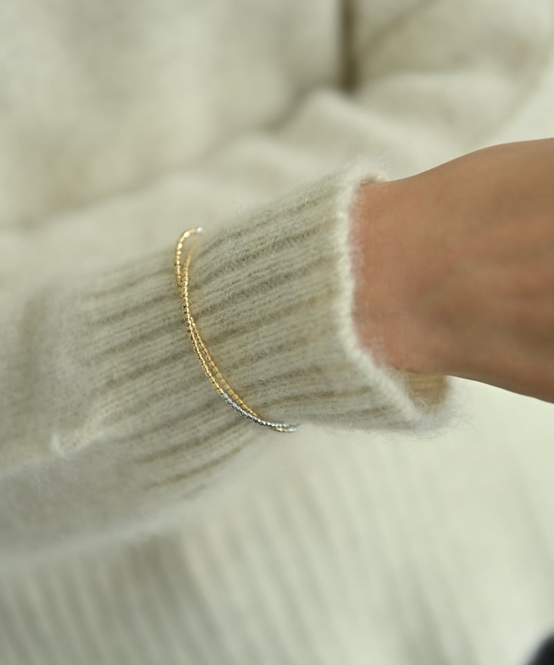 11/21-11/28予約販売＞K18YG/PT850 クリスタルカットバイカラー