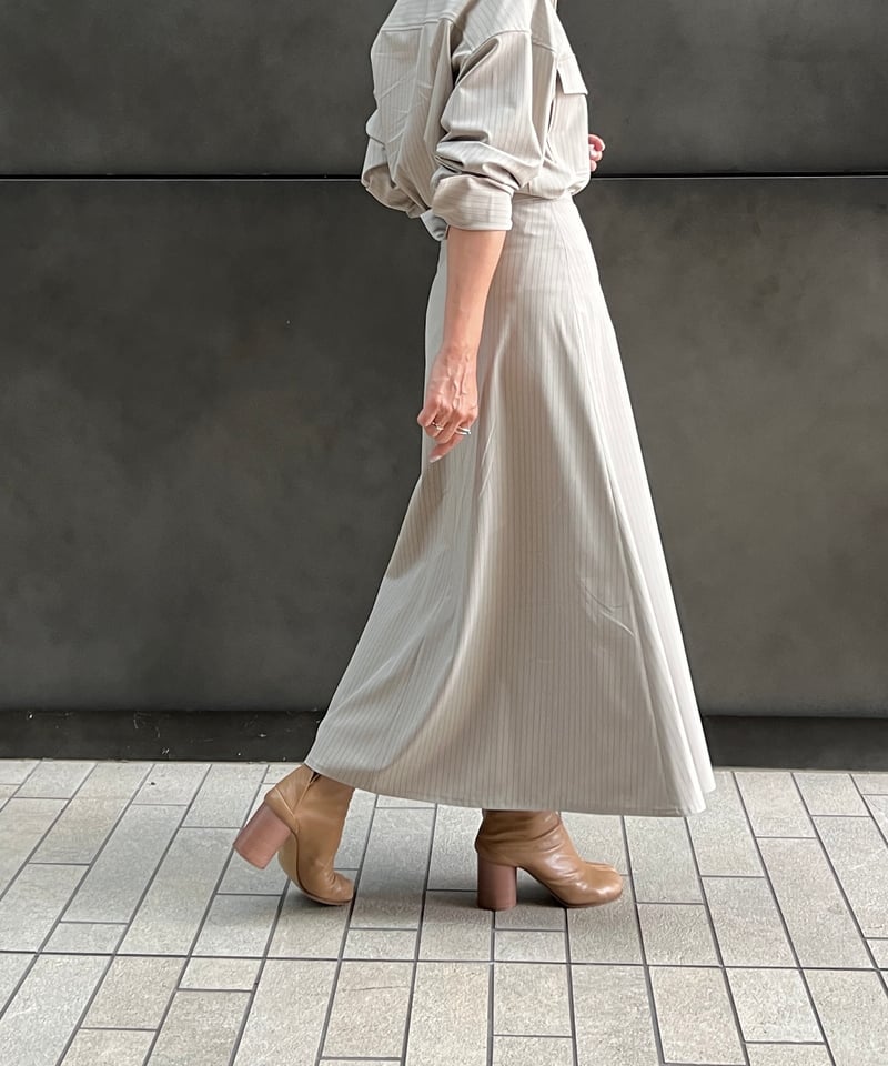 PLEATS PLEASE 2013 ストライプ柄 フレアスカート