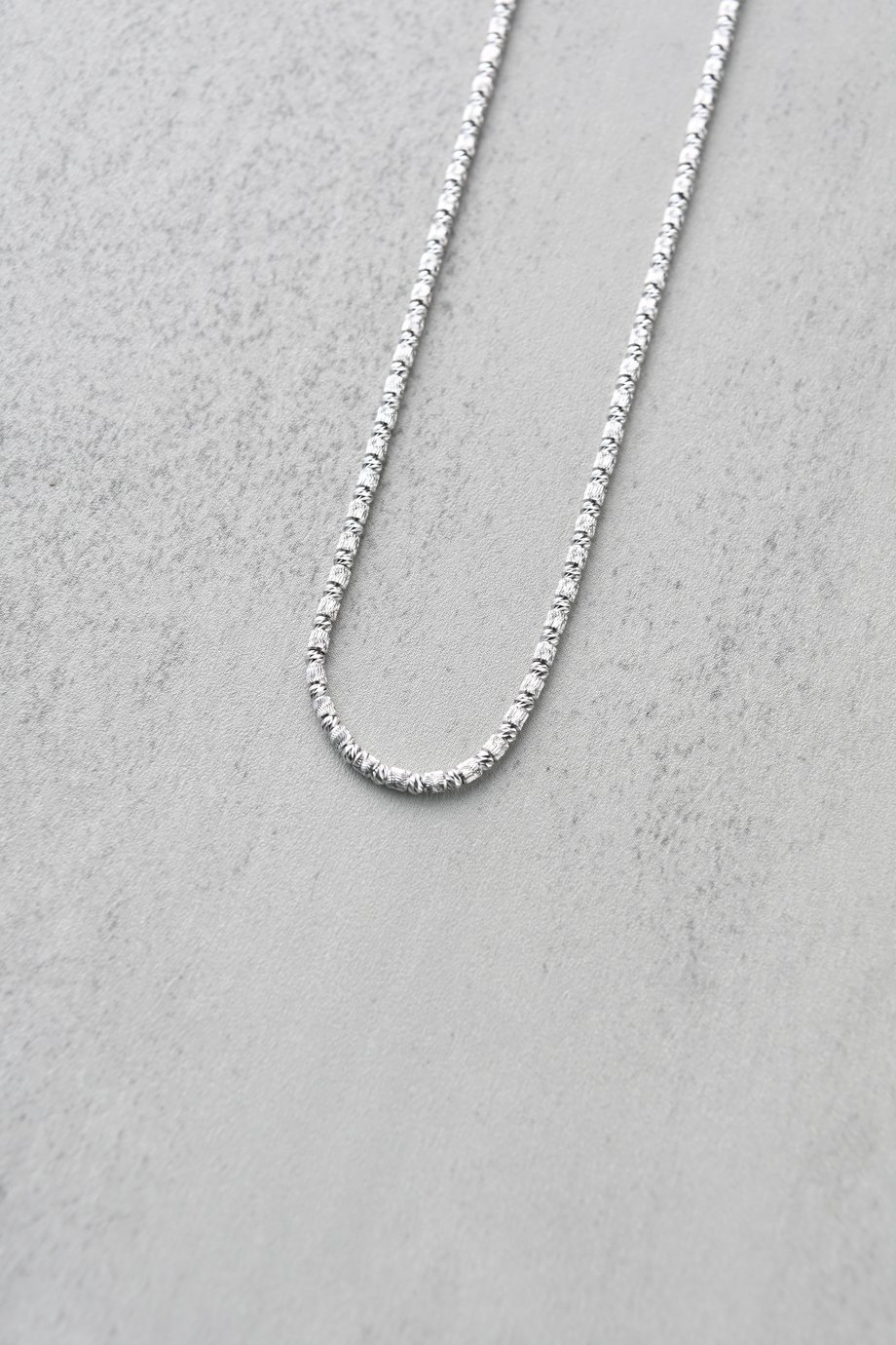シンプル シルバー チェーンネックレス　pt850 PT850 スパークルチェーンネックレス45㎝ | STYLE04