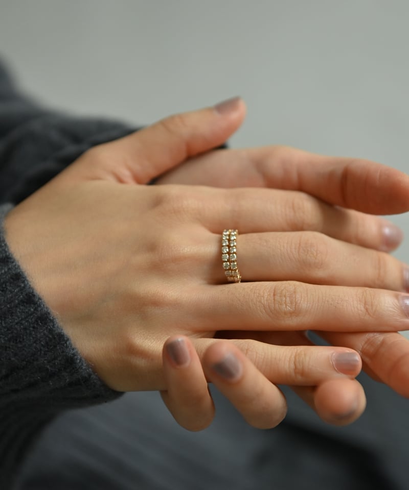 いいタン・K18ダイヤモンドストレッチリング いいタン・K18ダイヤモンドストレッチリング いいタン・K18