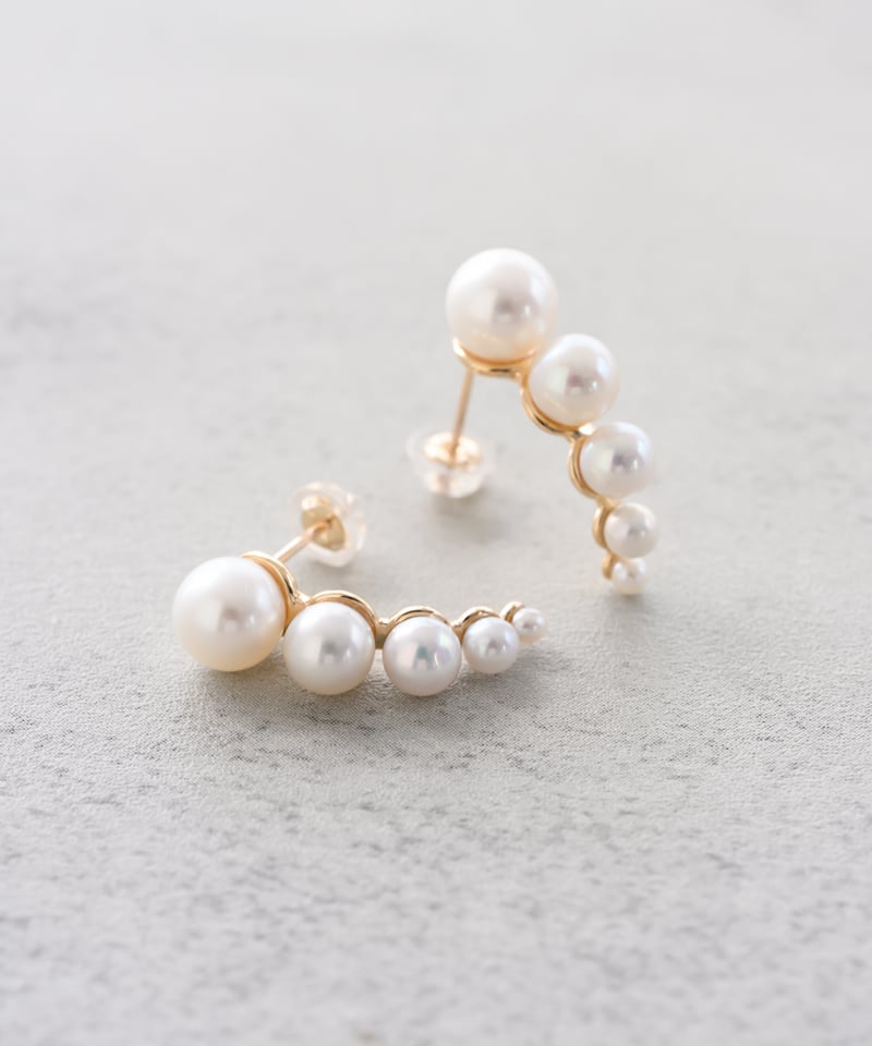 6/20-6/27予約販売＞淡水パールピアス（8/上~8/中発送) | STYLE04