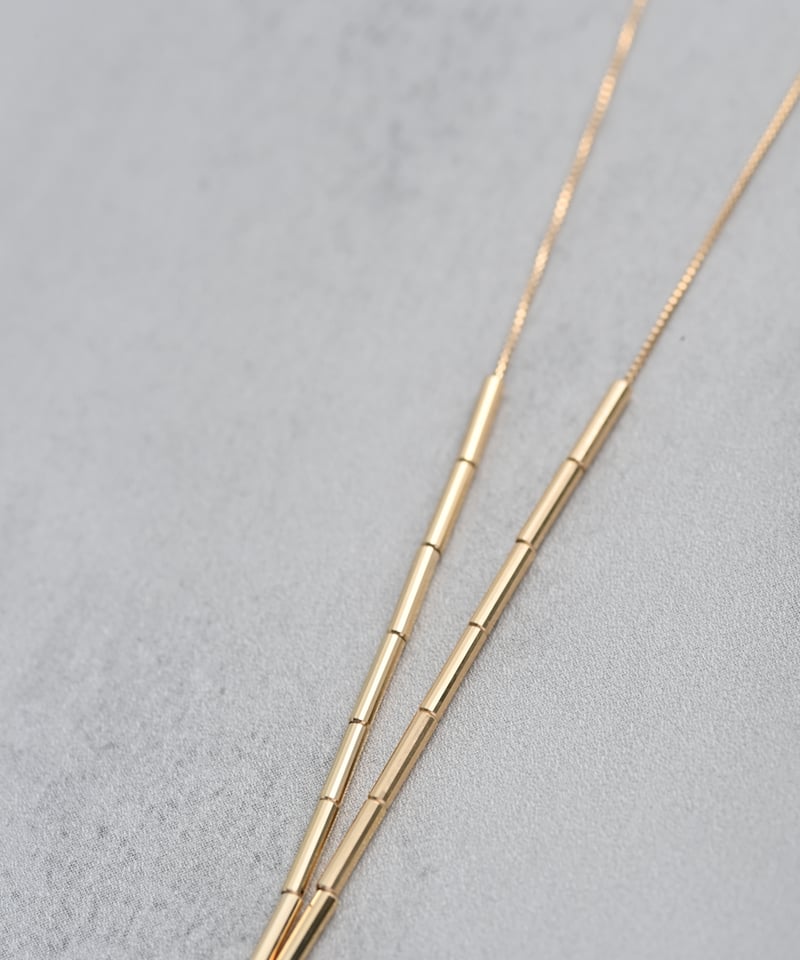 11/7-11/14予約販売＞K18YG Yチェーンバンブービーズネックレス（1/中