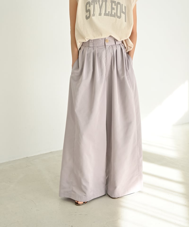 パンツ Sama ≪SALE一部カラー50%OFF≫タックワイドパンツ – HEART MARKET