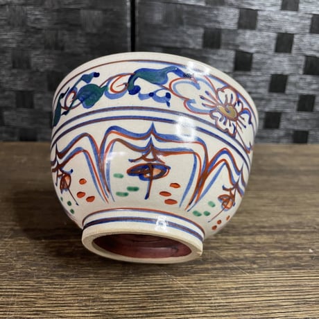 佐久間勝山造 色絵安南茶碗 万古焼