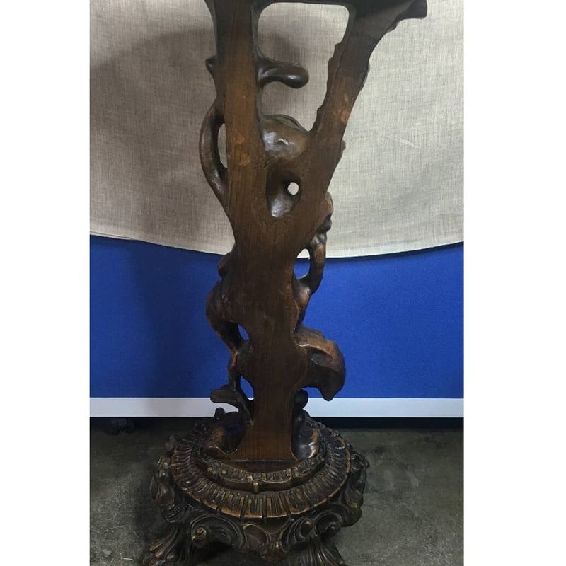 サイドテーブル 丸テーブル 木製 彫刻 天使 サイドテーブル 丸テーブル 木製 彫刻 天使 サイドテーブル | 天童木工