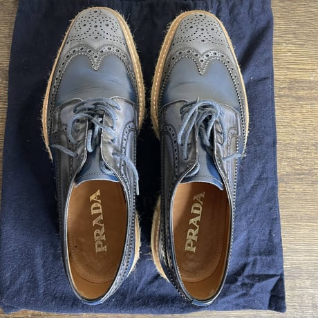 PRADA SPAZZOLATO FUME ダービーシューズ