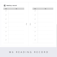 Mini6 reading record（list type）