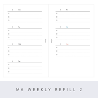 Mini6 weekly refill 2