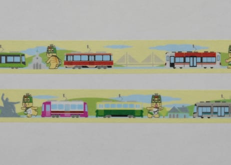ながにゃん×路面電車マスキングテープ