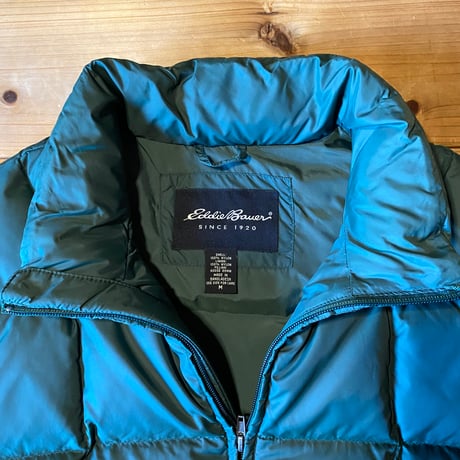eddie bauer block quilt goose down vest