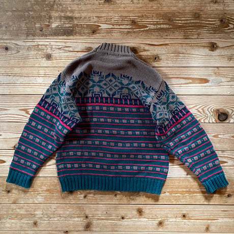eddie bauer moc neck cotton knit