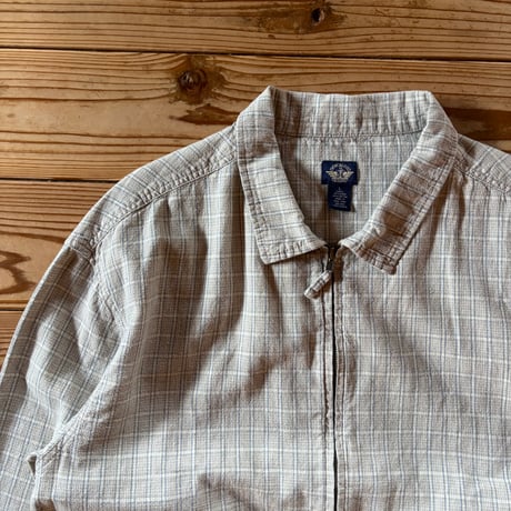 DOCKERS linen cotton check blouson