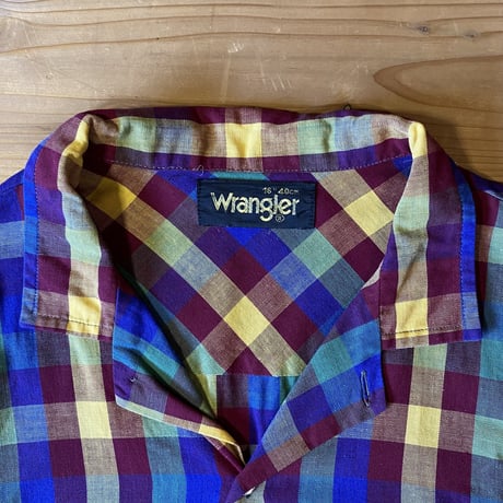 wrangler open collar shirts