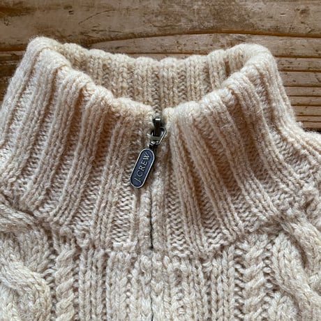 j.crew hand knit zip jacket