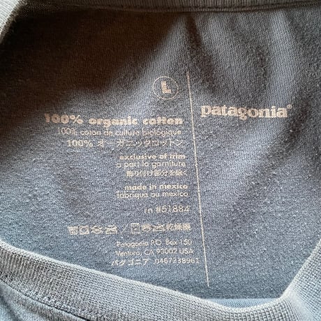 patagonia logo long sleeve tee