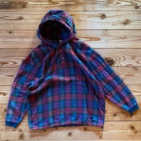 L.L.Bean check hooded shirt