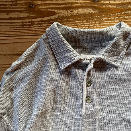 river washed jeans jacquard polo shirt