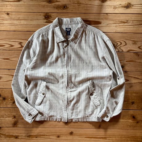 DOCKERS linen cotton check blouson