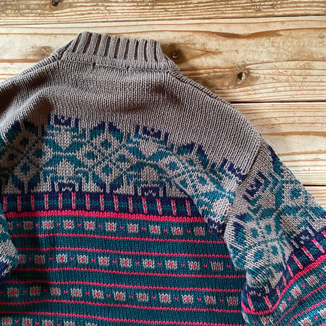 eddie bauer moc neck cotton knit