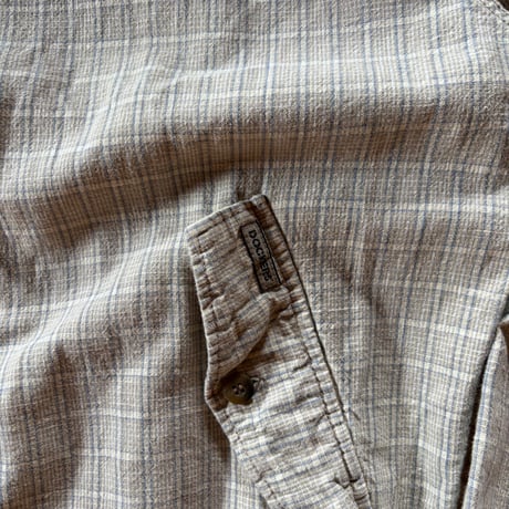 DOCKERS linen cotton check blouson