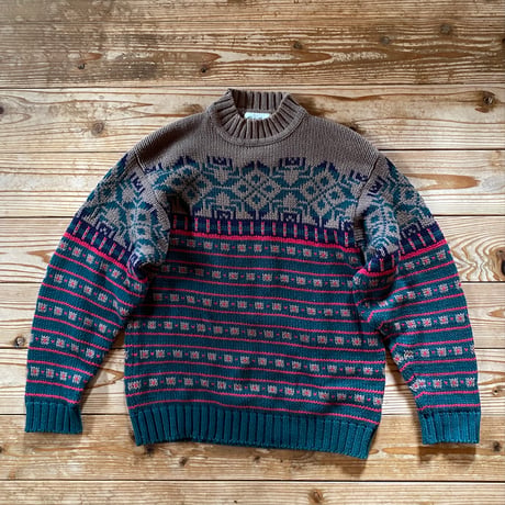 eddie bauer moc neck cotton knit