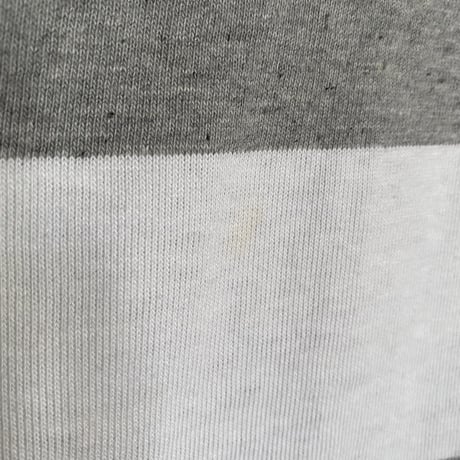 LANDS'END stripe mock neck tee