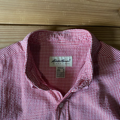 eddie bauer seersucker check shirts