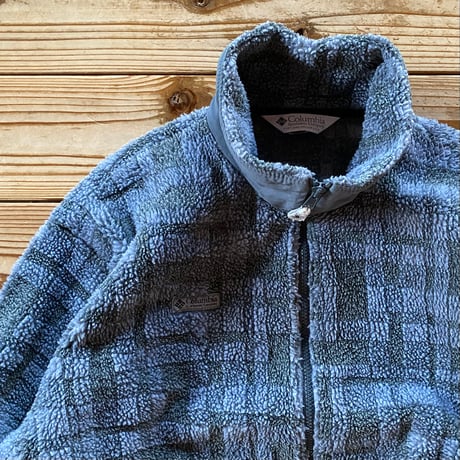 Columbia check boa fleece jacket