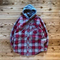 basic editions hooded flannel shirts