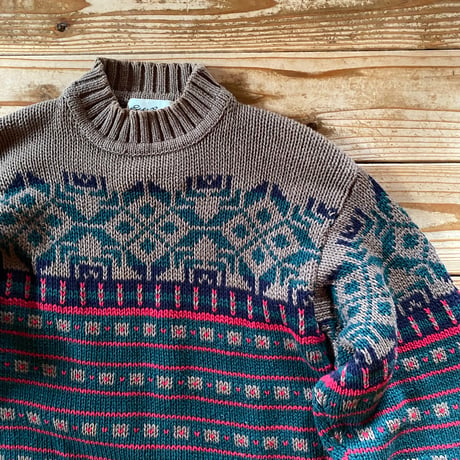 eddie bauer moc neck cotton knit