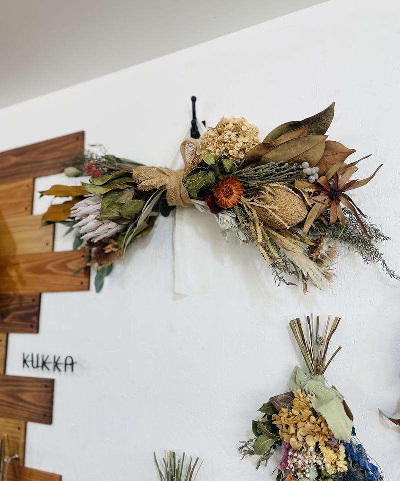 そら専用ページ♡ドライフラワーガーランド＊ ドライフラワーガーランド TSURUSU 自由なアレンジが楽しめる