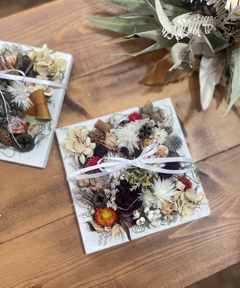 アレンジ.012 ドライフラワーフレームS ワイルド | kukka