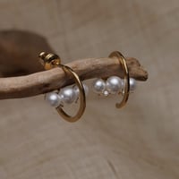 pearl×gold フープピアス
