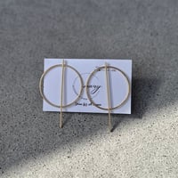 フープデザインピアス