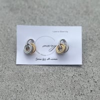 バイカラーリングピアス