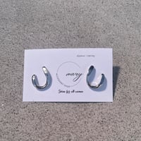 silver Uピアス